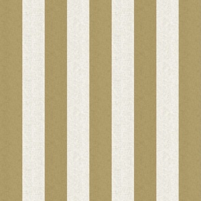 Medium scale rustic stripe in earthy warm light green with a vintage linen texture 