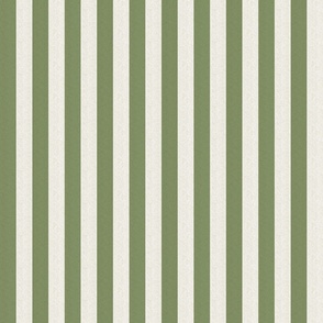 Extra small scale rustic stripe in earthy woodland green with a vintage linen texture 