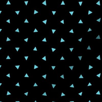 Black and Turquoise Triangle Print V1, V2, Triangle Geometric Print - Extra Small