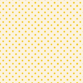 Yellow Polka Dot V1, V2 Print, Cream and Yellow Spot Print - Extra Small
