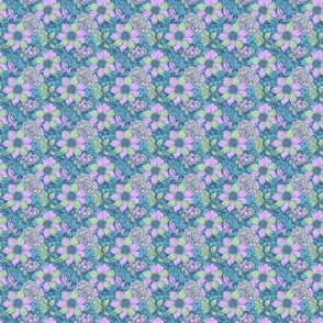 Floral pastel colors purple