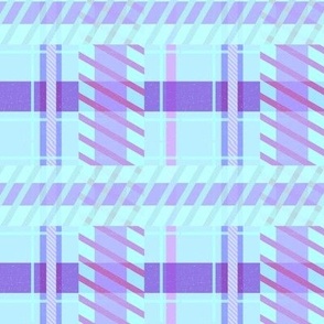 Holiday Plaid in Blue and Purple 