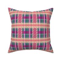 Holiday Plaid in Sage and Magenta