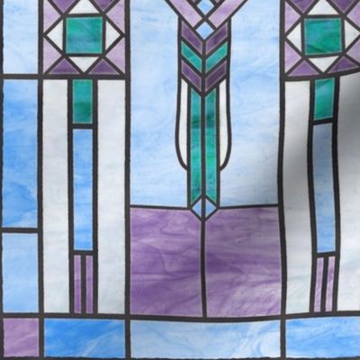 Prairie Grass Stained Glass // Blues, Greens, and Purples