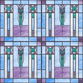 Prairie Grass Stained Glass // Blues, Greens, and Purples