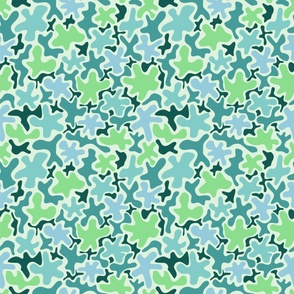 Forest Green Playful Blobs