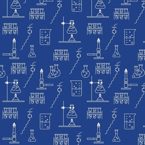 Biochemistry Pattern In White And Blue
