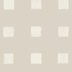 Sketch Squares - White Dove on Natural Cream