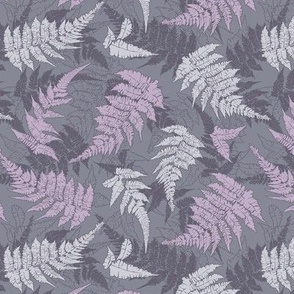 Fern Grove in Lavender - medium small scale