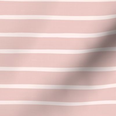 Simple Horizontal Stripe Pattern Coordinate For Fleur de Lis Pattern Pink White Smaller Scale