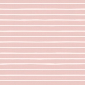 Simple Horizontal Stripe Pattern Coordinate For Fleur de Lis Pattern Pink White Smaller Scale
