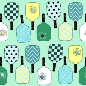 Preppy PickleBall Paddles - blue and green