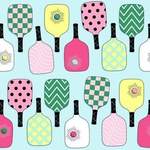 Preppy Pickleball Paddles - pink and green