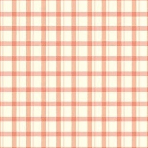 Classic Striped Checkered Gingham in Rose Quartz Light Baby Pink