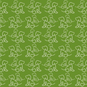Green dog sketch / medium