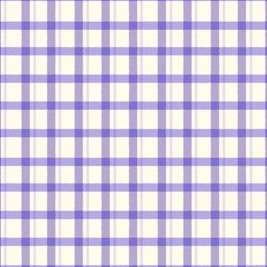 Classic Striped Checkered Gingham in Lavender Lilac Purple