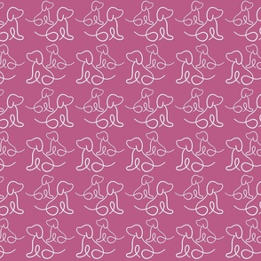 Pink dog sketch / medium