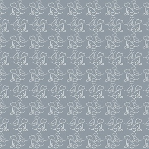 grey dog sketch/ small