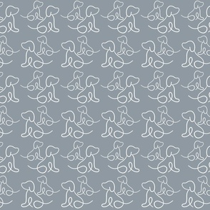 grey dog sketch/ medium