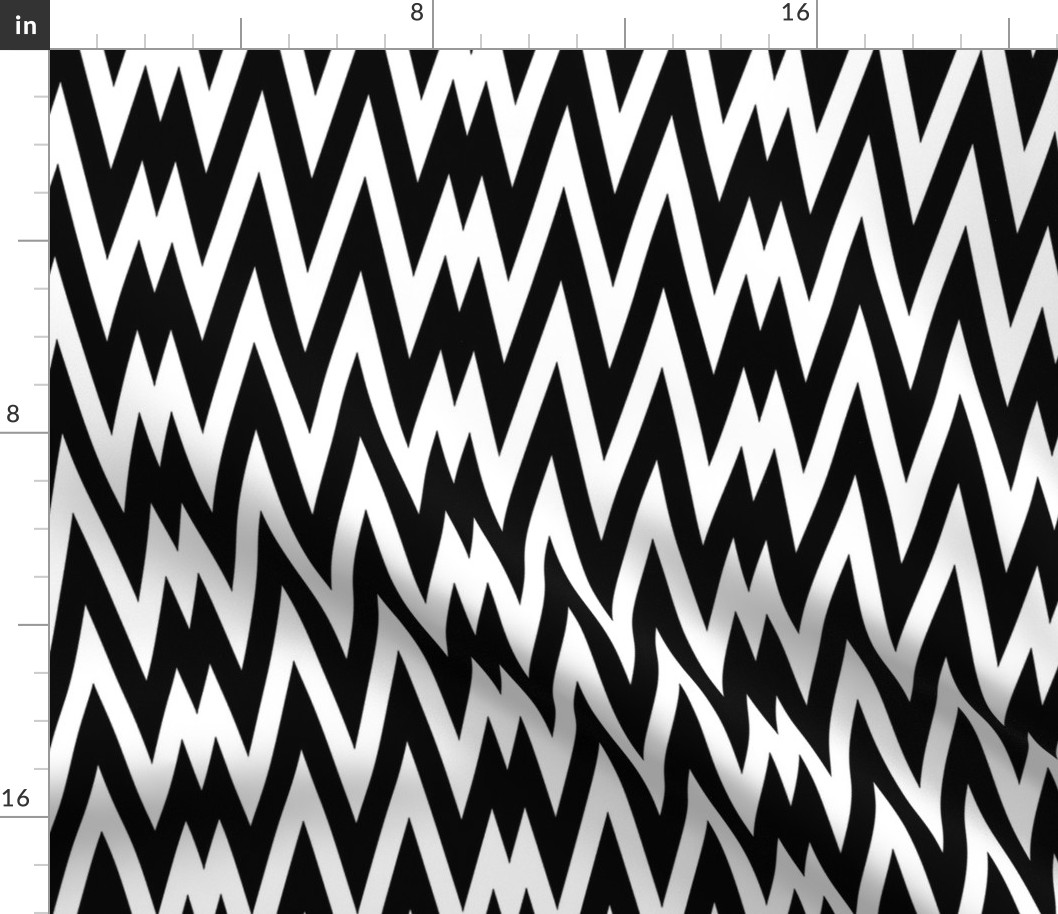 Black and White Chevron II.