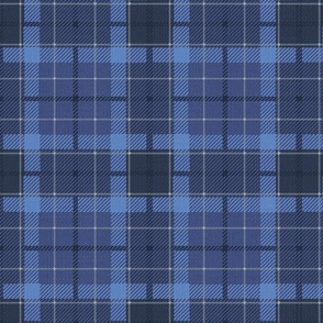 classic Tartan in shades of blue and the feeling of flannel - small scale