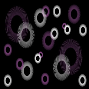 Purple and White Starburst Pattern