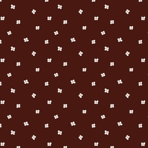 Suiting Maroon Dark Red Brown Small Flowers