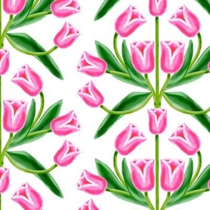 Pink Tulip Damask