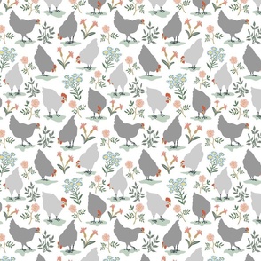 French country hens grayz