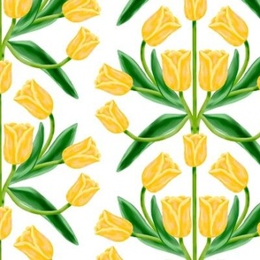 Yellow Tulip Damask