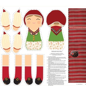 MiaLa Cut and Sew Swedish Folk Doll Pattern