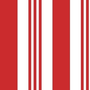 Candy Cane Stripes (Large) - Ruby Red and White  (TBS205)