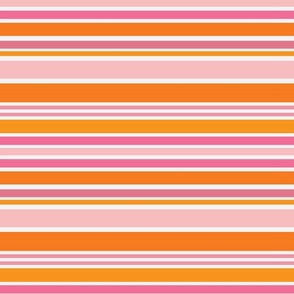 Multi-Stripe Orange and Pink