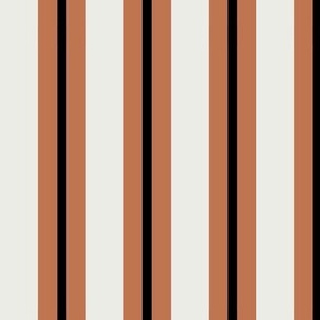 Rust and Black Stripe - 1 inch