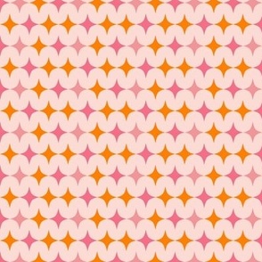 Magic Star Tile Orange and Pink BelindaBDesigns