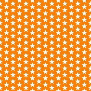 Repeat Stars Orange and White BelindaBDesigns