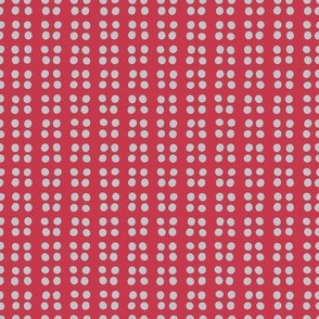 Dots Ash-Grey, Red Background