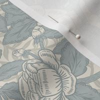 French Country Rose - Dusty Blue - Medium