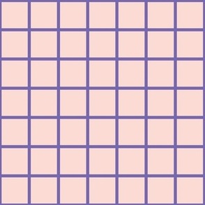 Retro Checkerboard Large Peach and Purple BelindaBDesigns