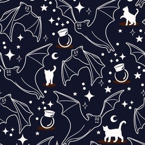 Halloween Magic Bat and Cat Black BelindaB Designs 