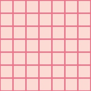 Retro Checkerboard Large Peach and Pink BelindaBDesigns