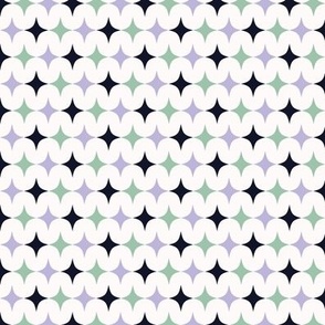 Magic Star Tile Green and Purple BelindaBDesigns