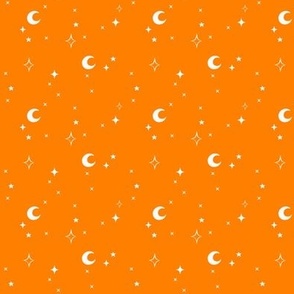 Magic Moons and Stars Orange BelindaB Designs