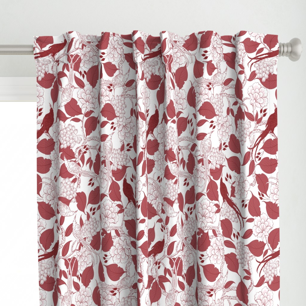 French Country Garden Red Large scale 24''