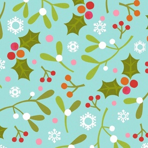 Mistletoe - Pale blue - Large scale