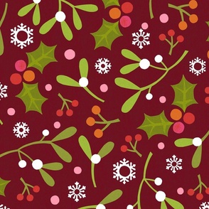 Mistletoe - Crimson - Large scale