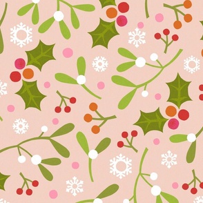 Mistletoe - Pale Pink - Large scale