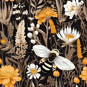 Big bee floral nature wildlife