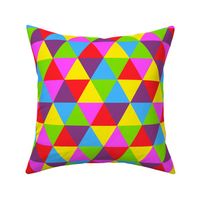 Neon rainbow colors triangle pattern
