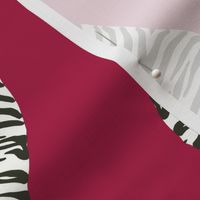 Burgundy Zebra Ogee / Large